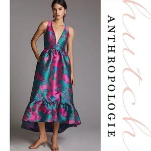 Anthropologie x Hutch Jacquard High-Low Sleeveless Midi Dress*NWOT